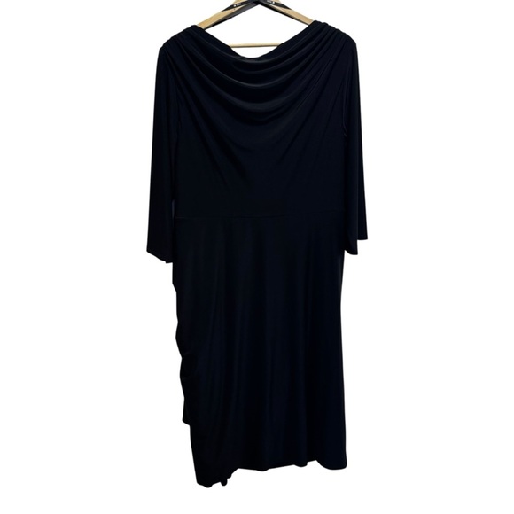 Tadashi Shoji Scoop Neck Long Sleeve Midi Dress Size 2x - Picture 3 of 9